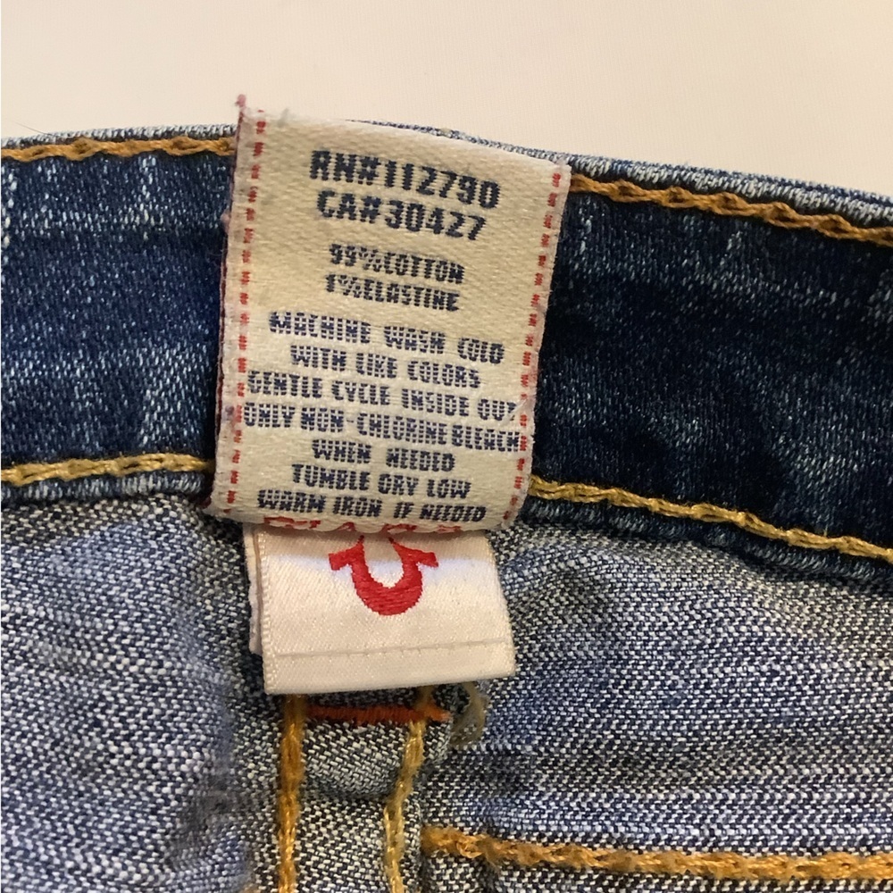 True Religion Women's Rainbow Gina Blue Jeans Size 26 - Picture 9 of 14